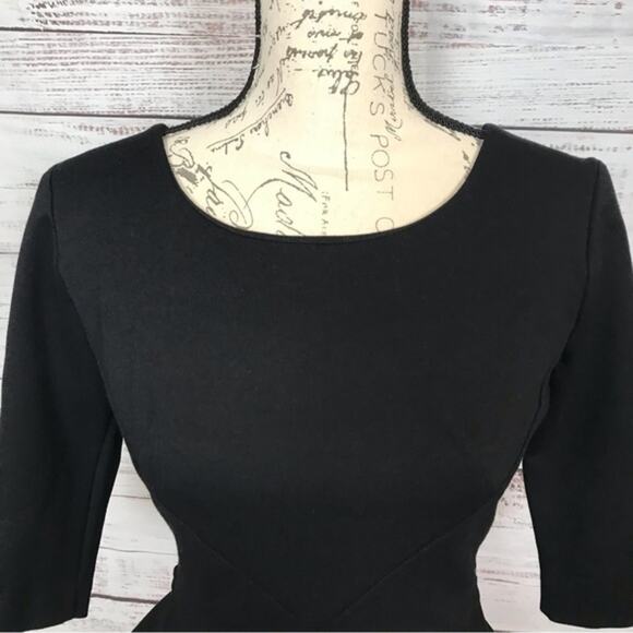 Amanda Uprichard Abbey neck black half‎ sleeve dressy ruched Dressy caree… - Picture 8 of 9